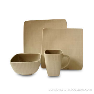 16-piece Ceramic Dinnerware Set, Made of Stoneware, Various Colors are Available